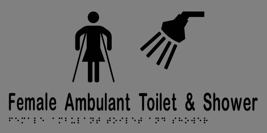 Female Ambulant Toilet & Shower 300mmW x 150mmH - Image 3