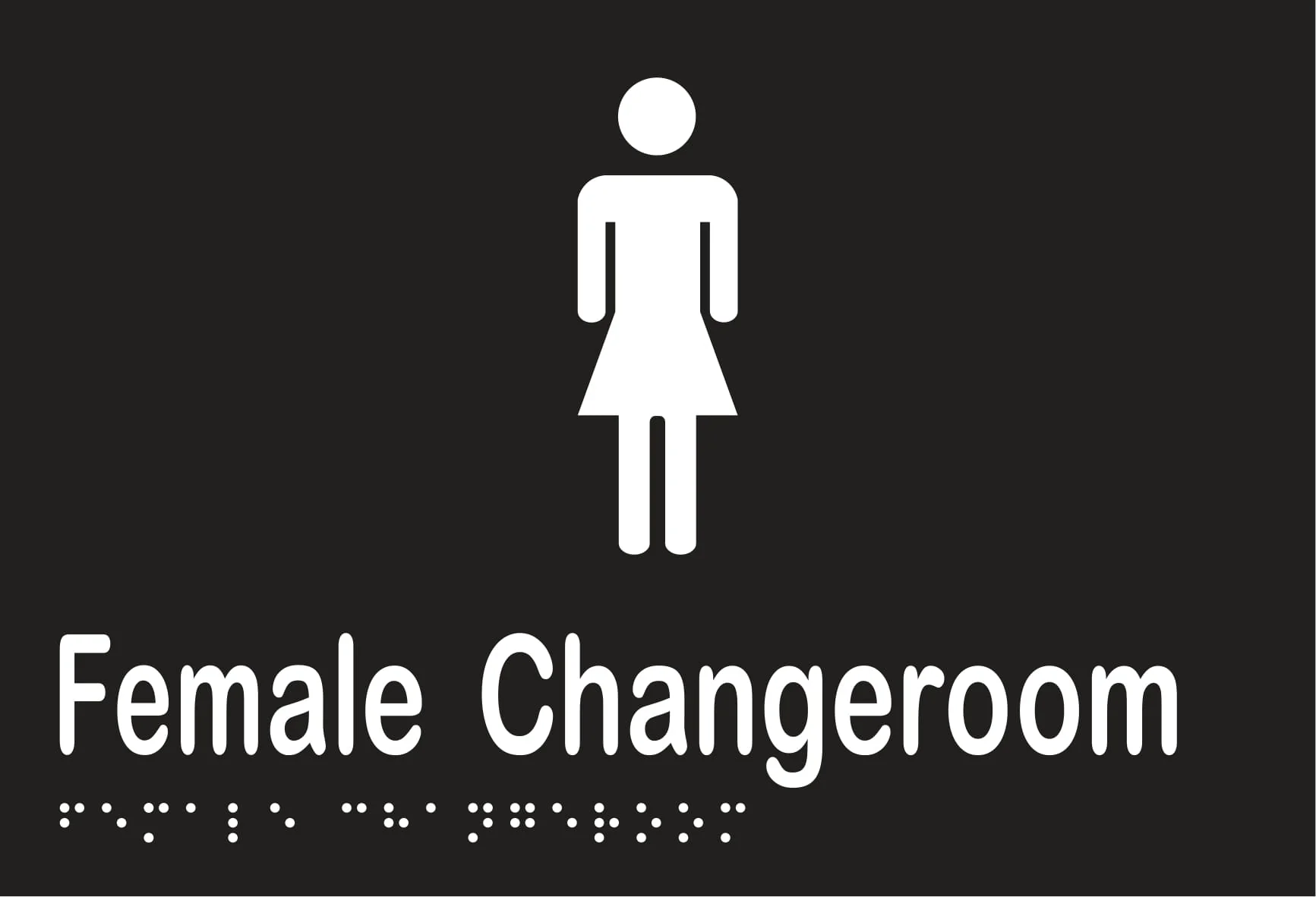 Female Changeroom Braille 220mmW x 150mmH - Image 2