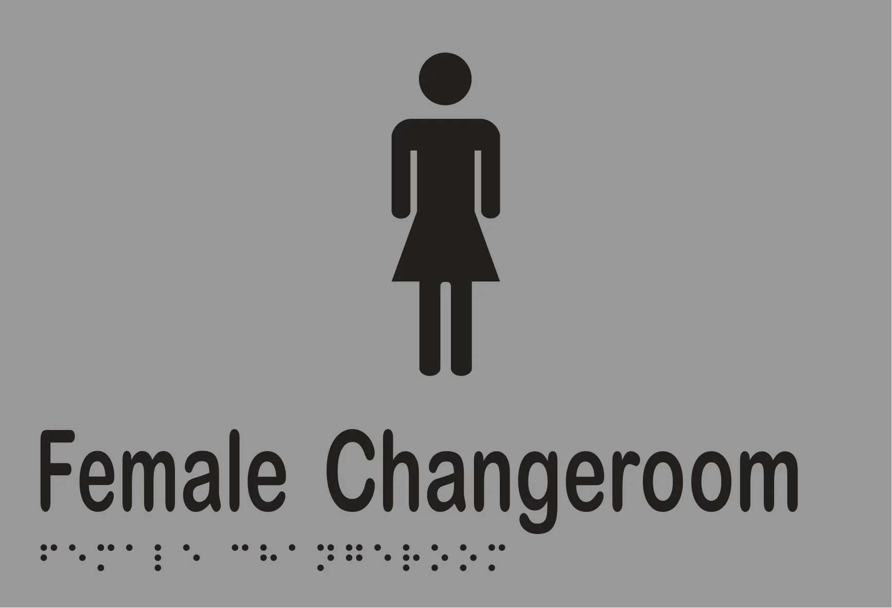 Female Changeroom Braille 220mmW x 150mmH - Image 3