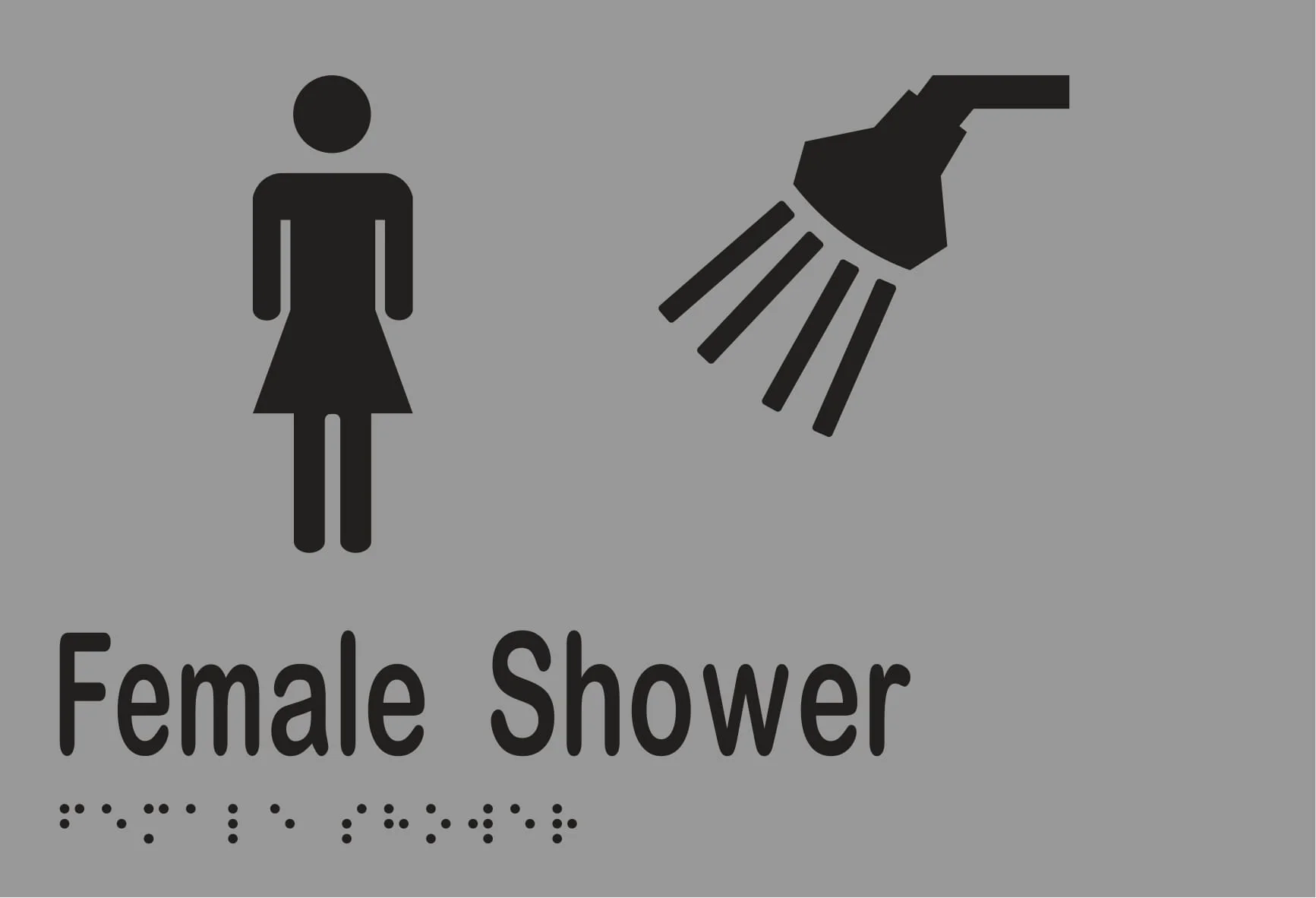 Female Shower Braille 220mmW x 150mmH - Image 3