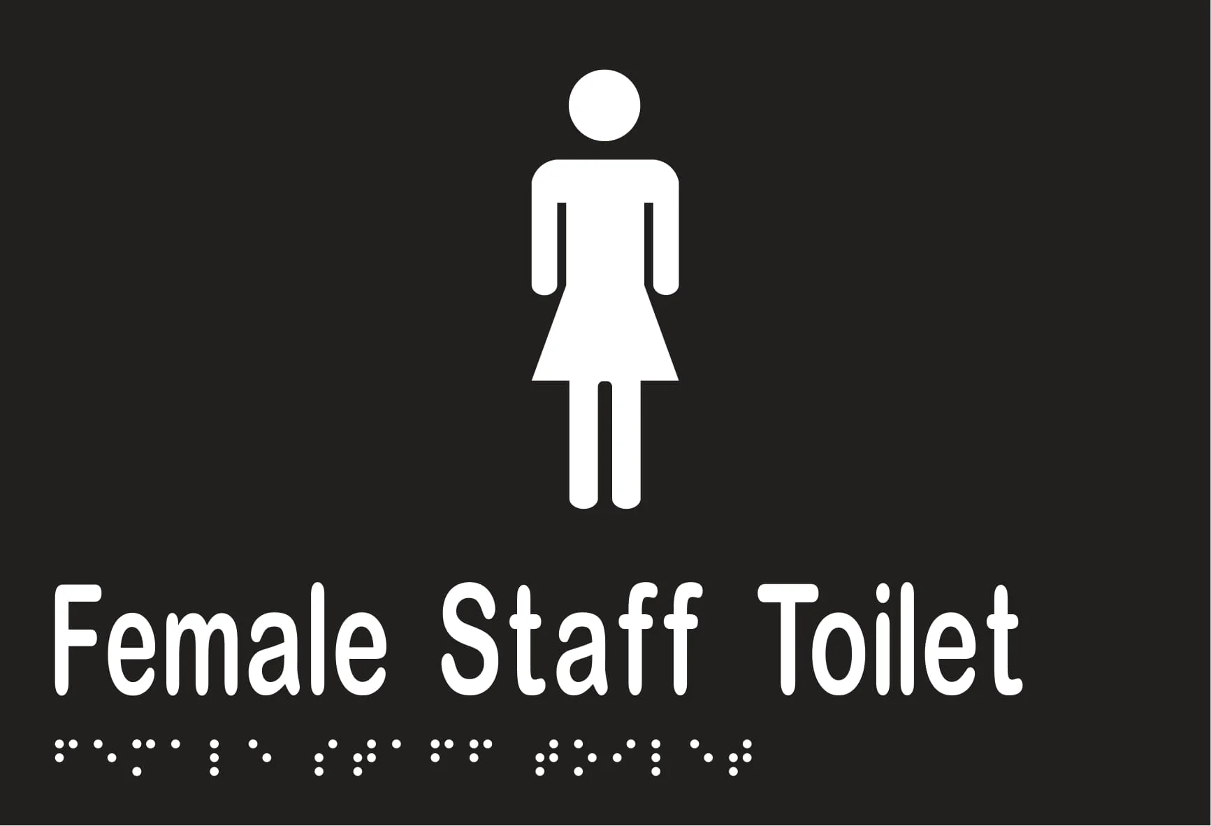 Female Staff Toilet Braille 220mmW x 150mmH - Image 2