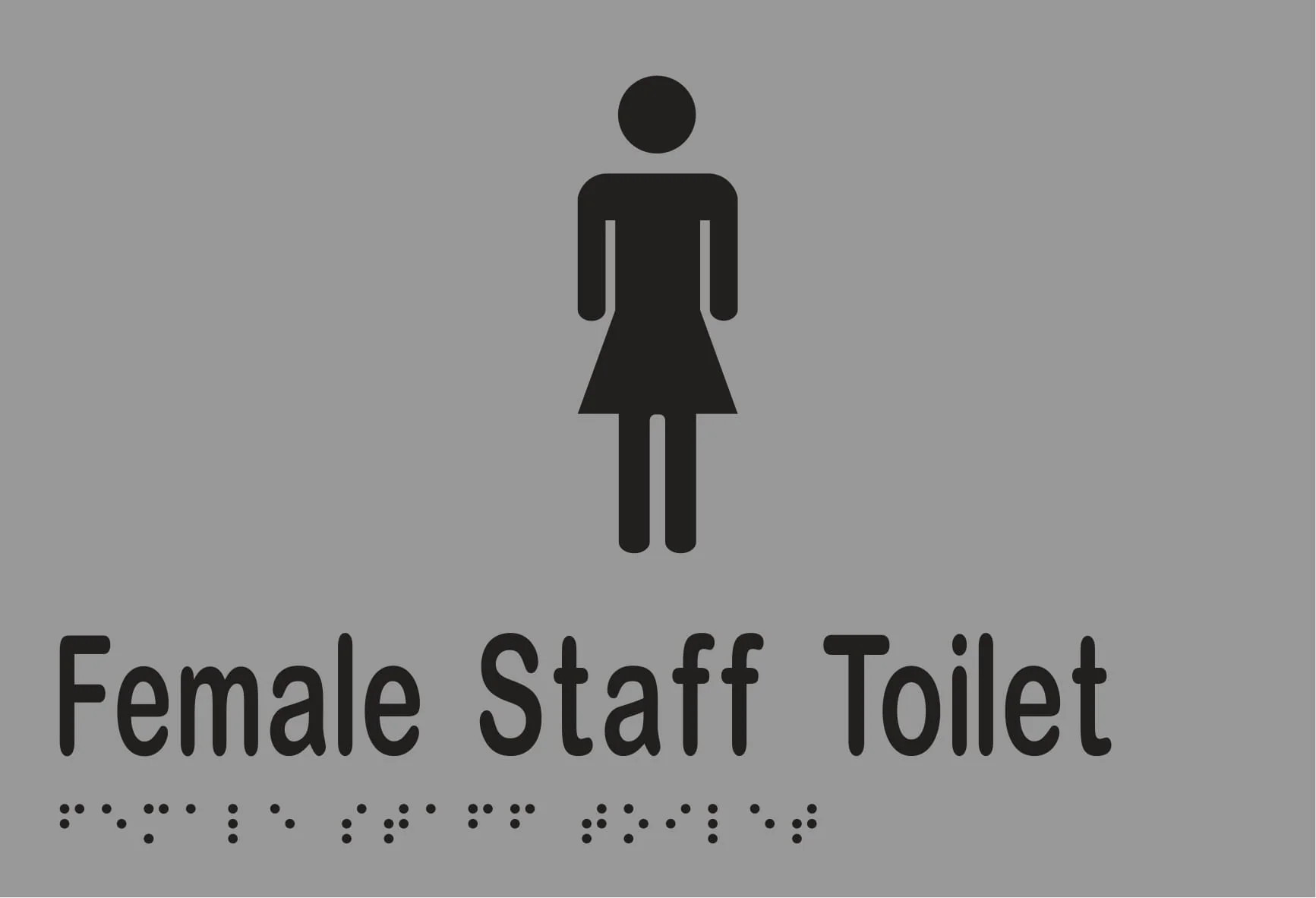 Female Staff Toilet Braille 220mmW x 150mmH - Image 3