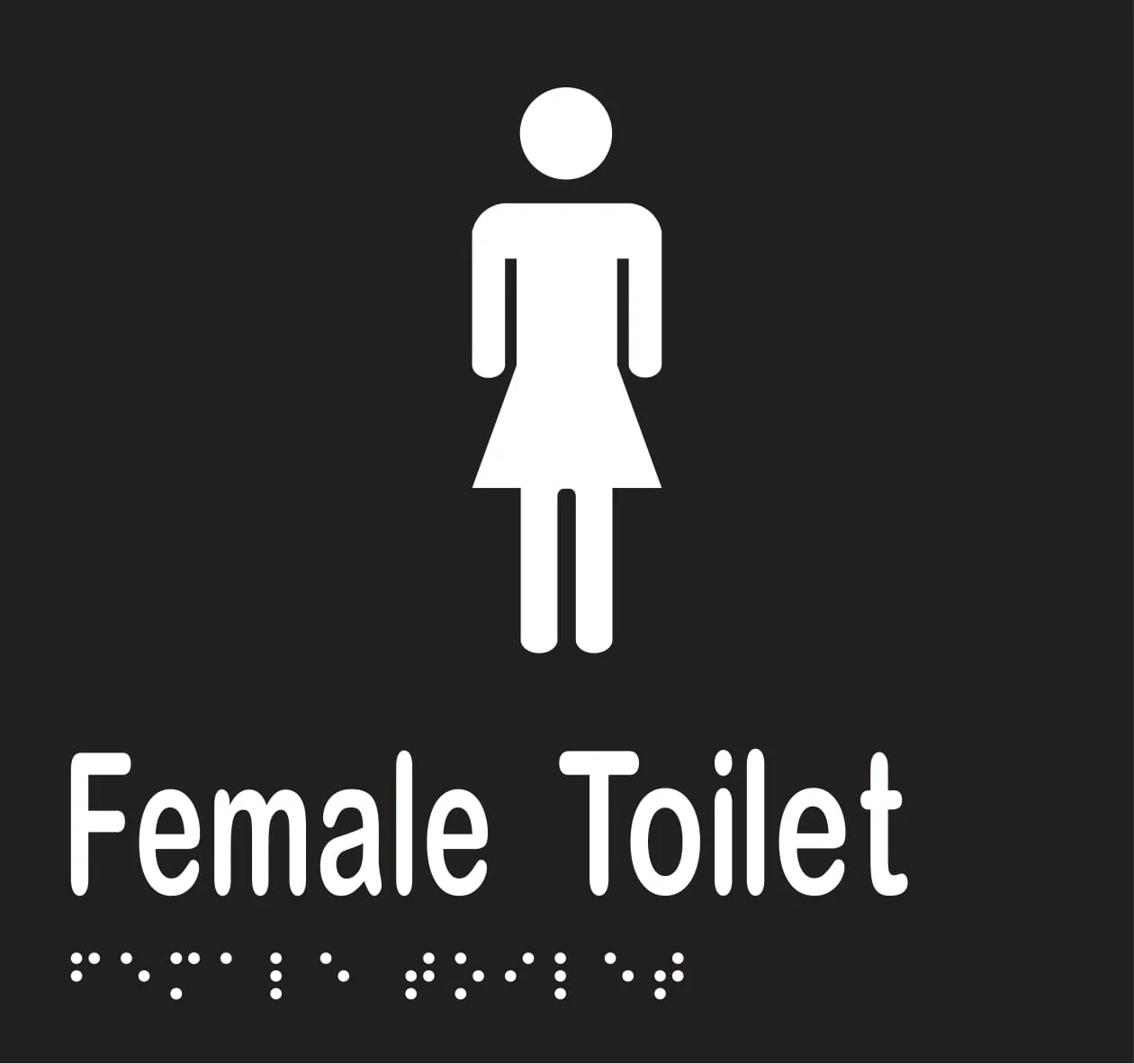 Female Toilet Braille 160mmW x 150mmH - Image 2
