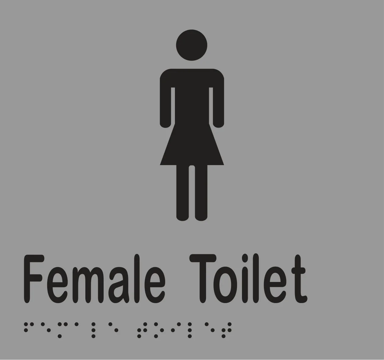 Female Toilet Braille 160mmW x 150mmH - Image 3