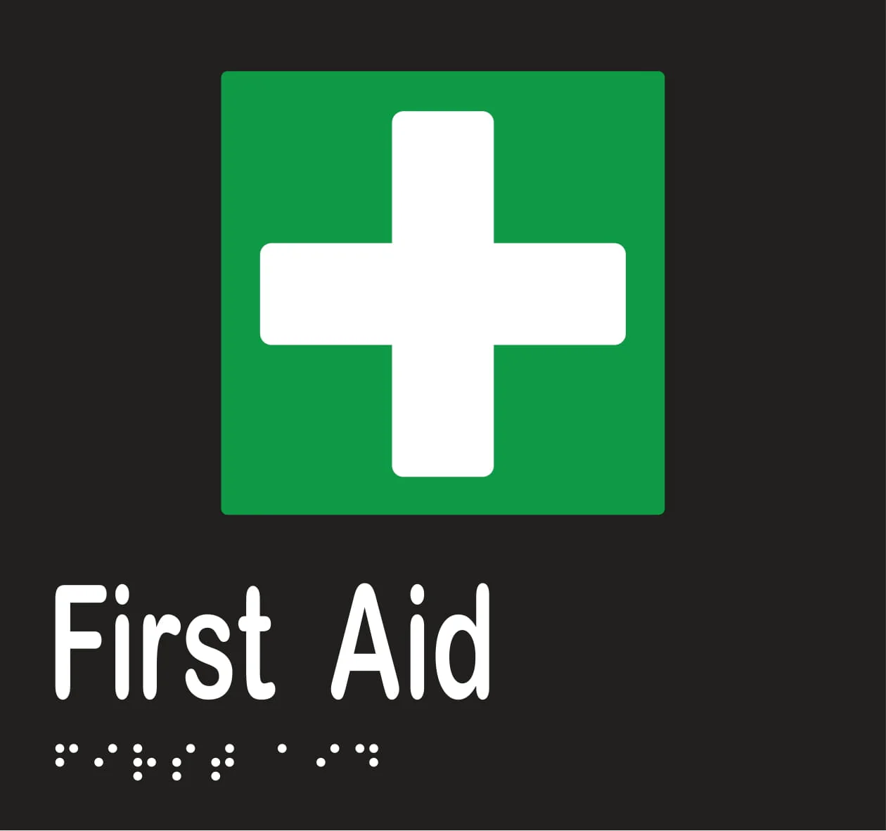 First Aid Braille Sign 160mmW x 150mmH - Image 3