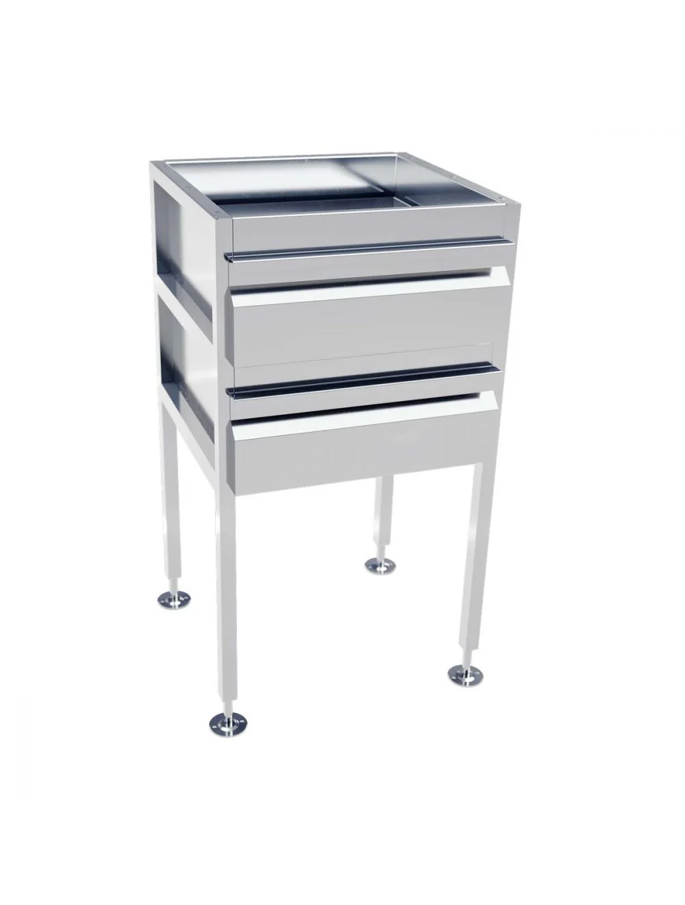 Freestanding Stainless Steel Drawer Unit (2 drawers) - Image 2