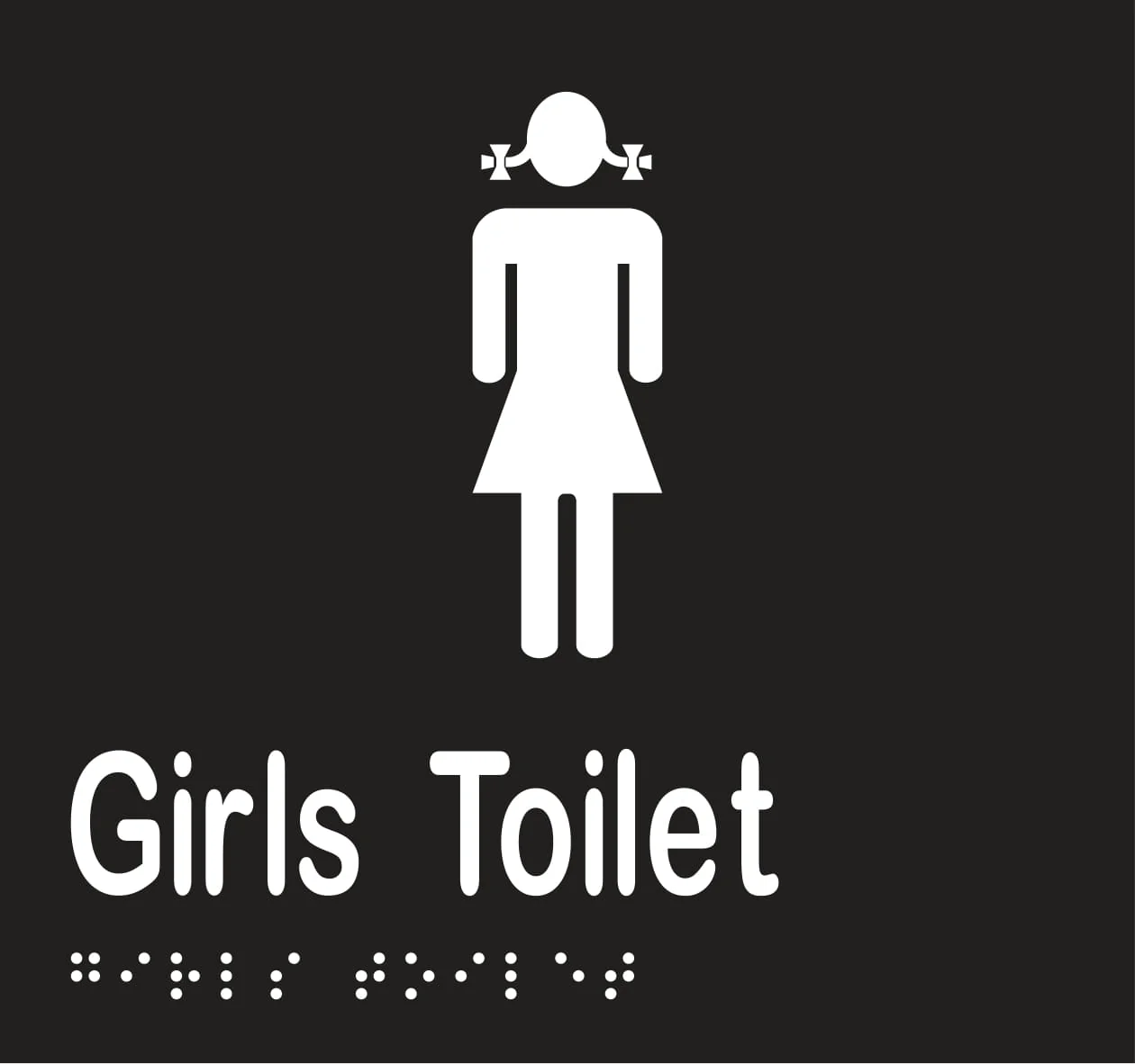 Girls Toilet Braille 160mmW x 150mmH - Image 2
