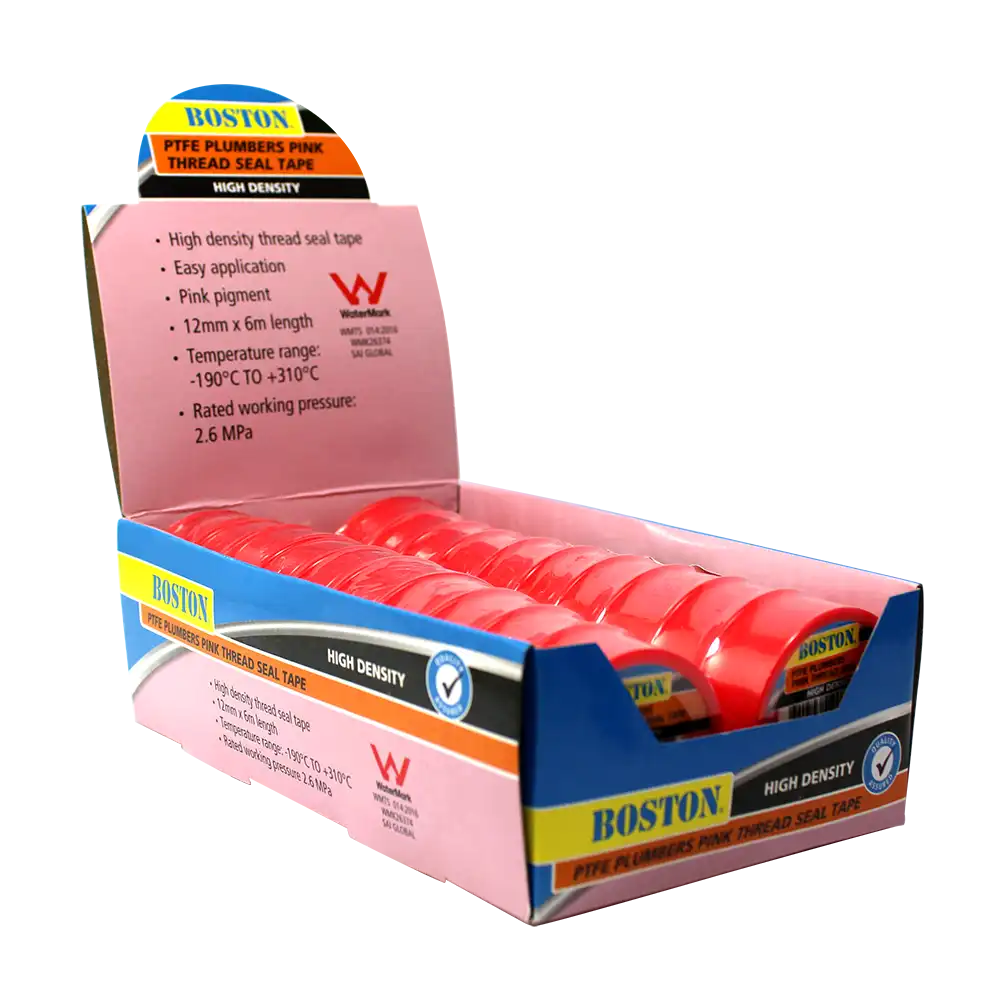 High Density Pink Thread Seal Tape 12mm x 6m - Image 2