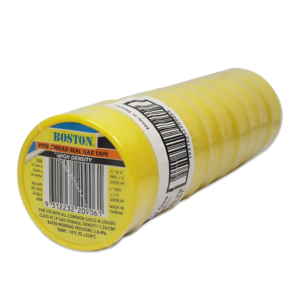 High Density Yellow Gas Thread Seal Tape 12mm x 10m - Image 2