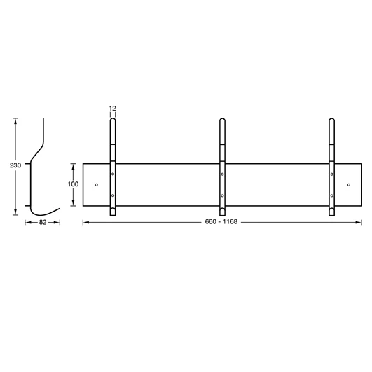 Hook Strip in Satin Stainless Steel - Image 2