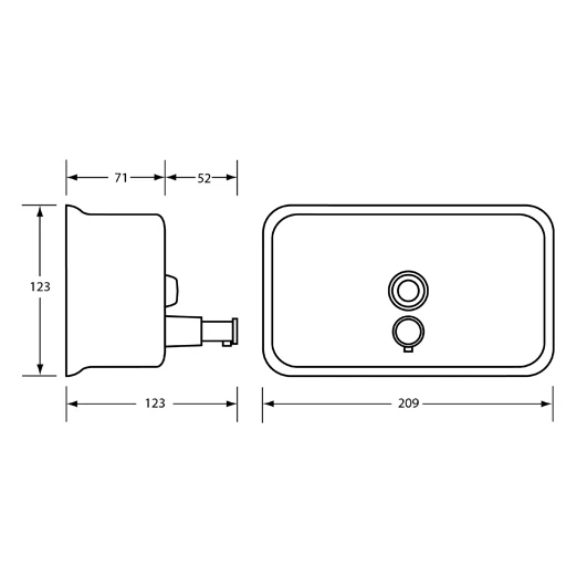 Horizontal Soap Dispenser in Satin Stainless Steel - Image 2