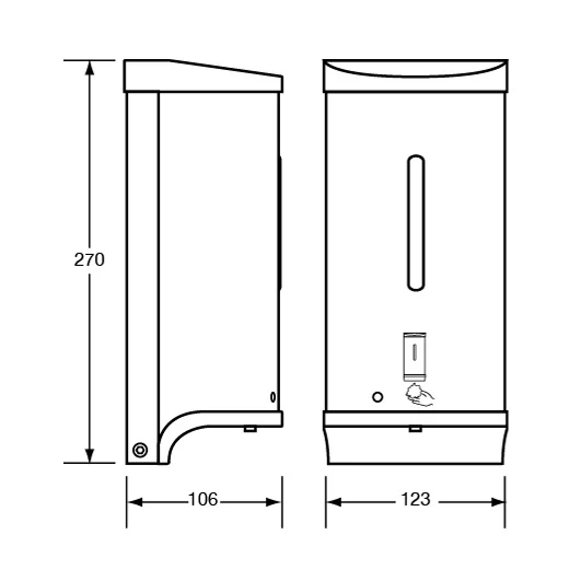Hygiene Station - Stand in Designer Black & Sanitiser Dispenser Kit in Stainless Steel - Image 4