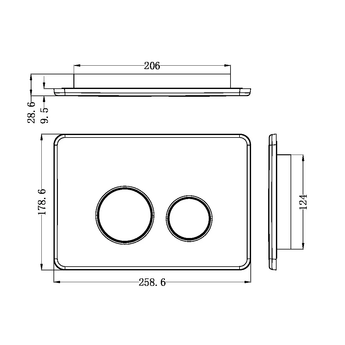In Wall Toilet Push Plate - Image 11