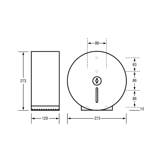 Jumbo Toilet Roll Dispenser in Satin Stainless Steel - Image 2