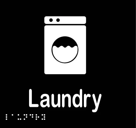 Laundry Braille 160mmW x 150mmH - Image 2