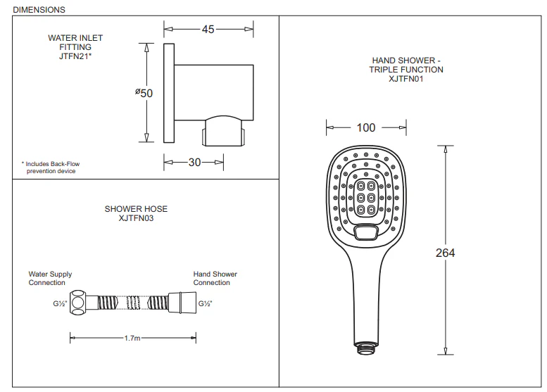 Left Hand Assisted Living Shower Kit - Image 3