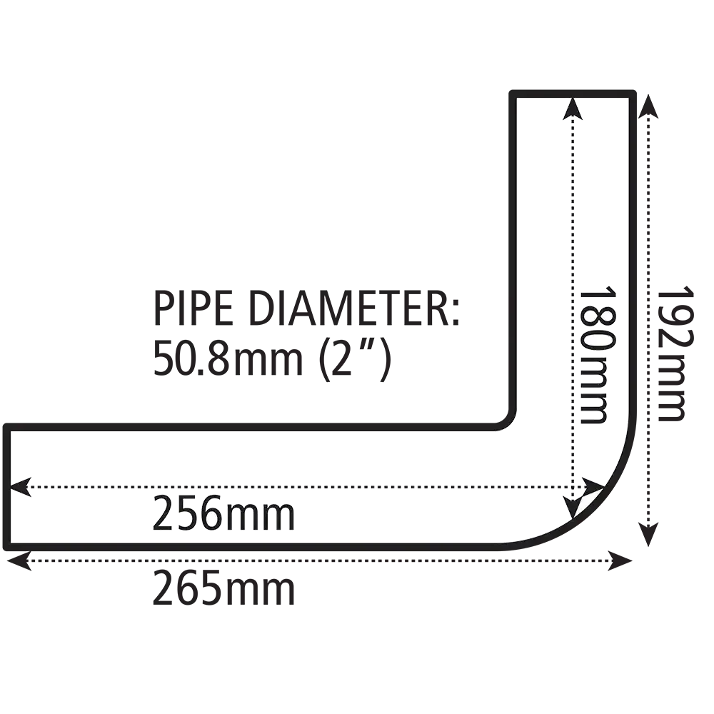 Low Level Flush Pipe Kit 192mm x 265mm - Image 3