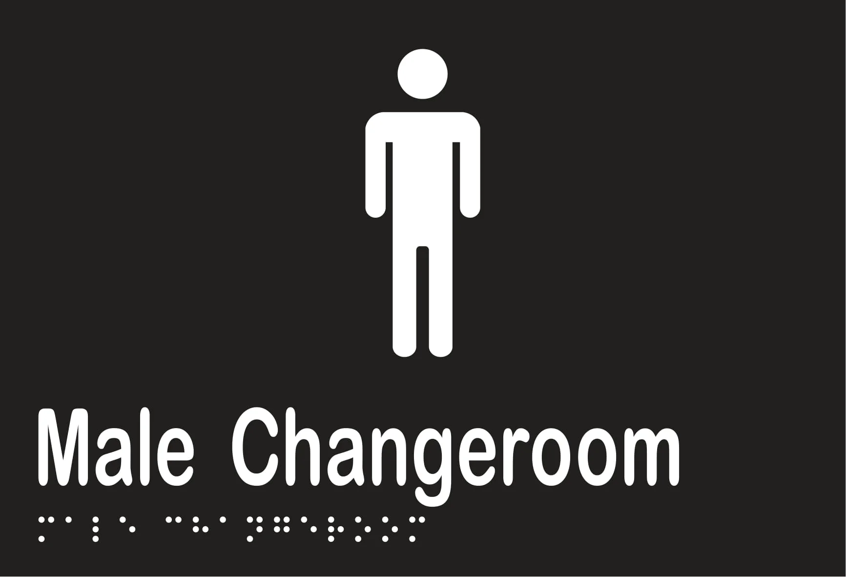 Male Changeroom Braille 220mmW x 150mmH - Image 2