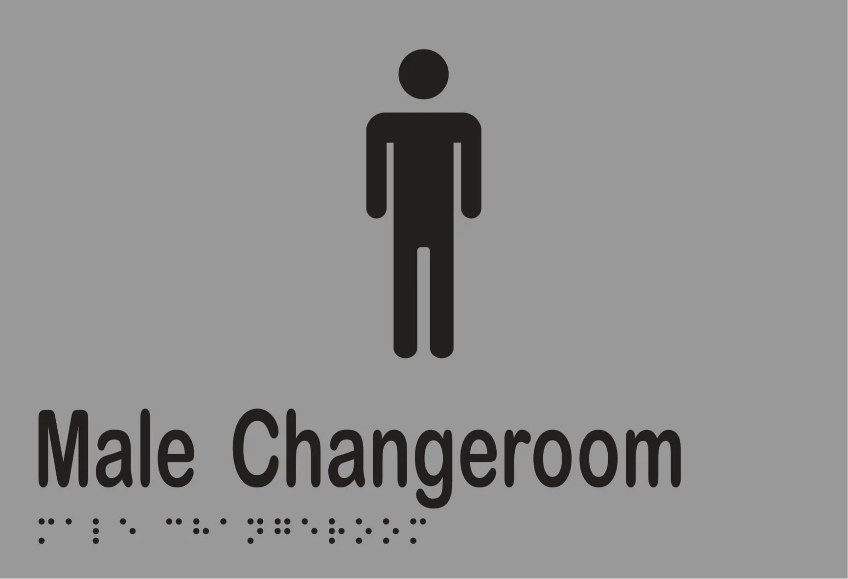 Male Changeroom Braille 220mmW x 150mmH - Image 3