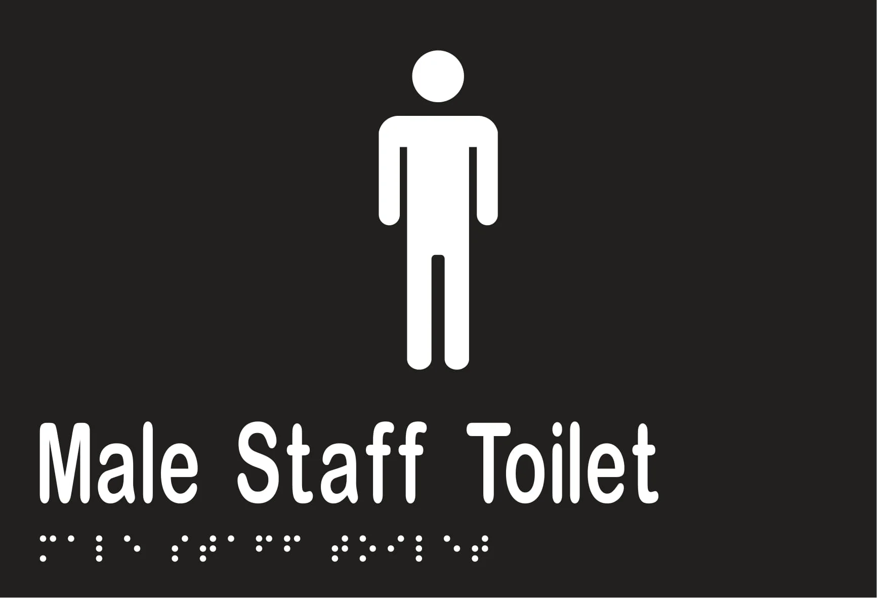 Male Staff Toilet Braille 220mmW x 150mmH - Image 2