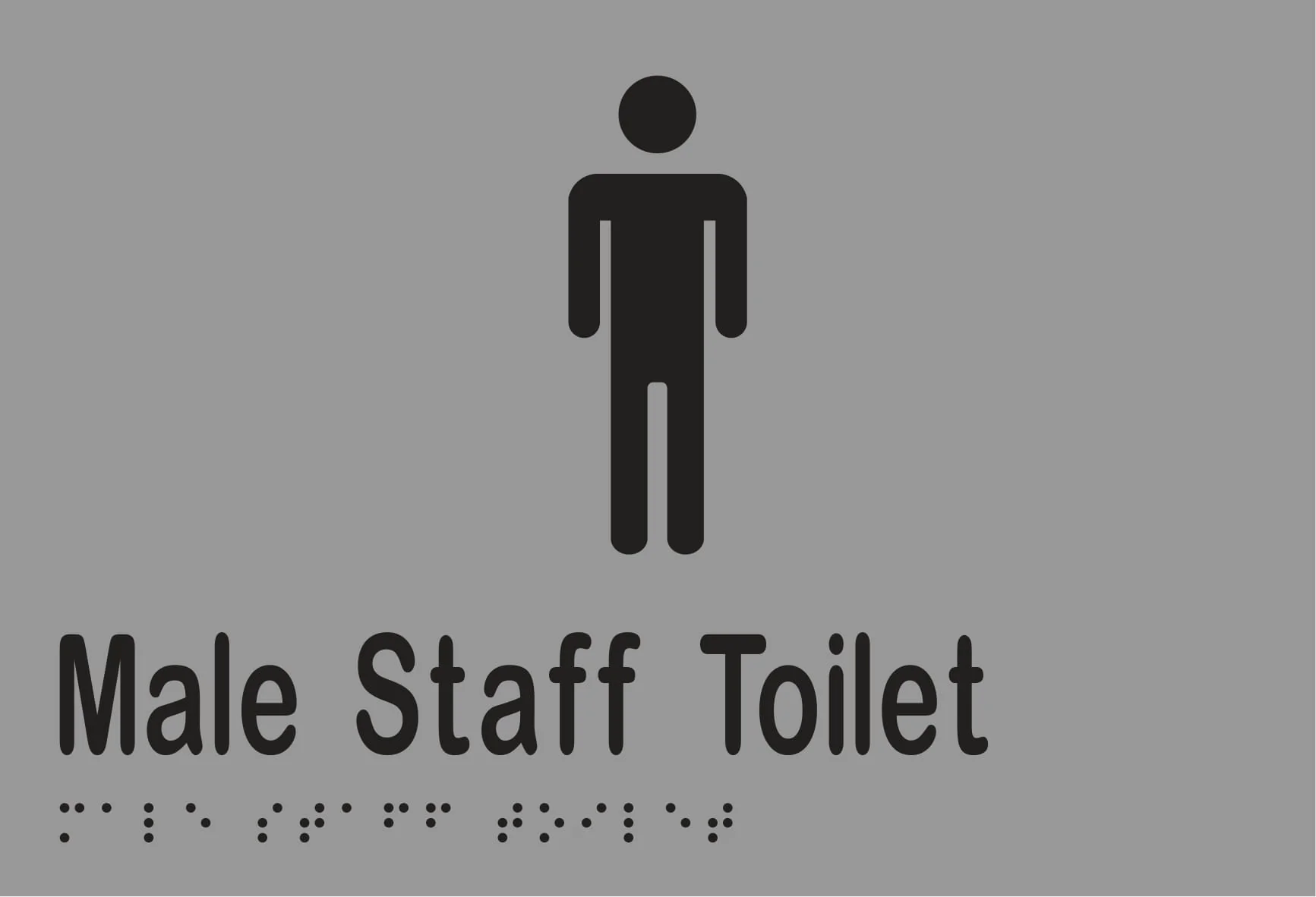 Male Staff Toilet Braille 220mmW x 150mmH - Image 3
