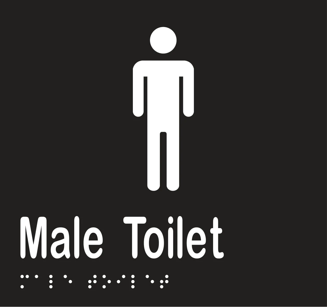 Male Toilet Braille 160mmW x 150mmH - Image 2
