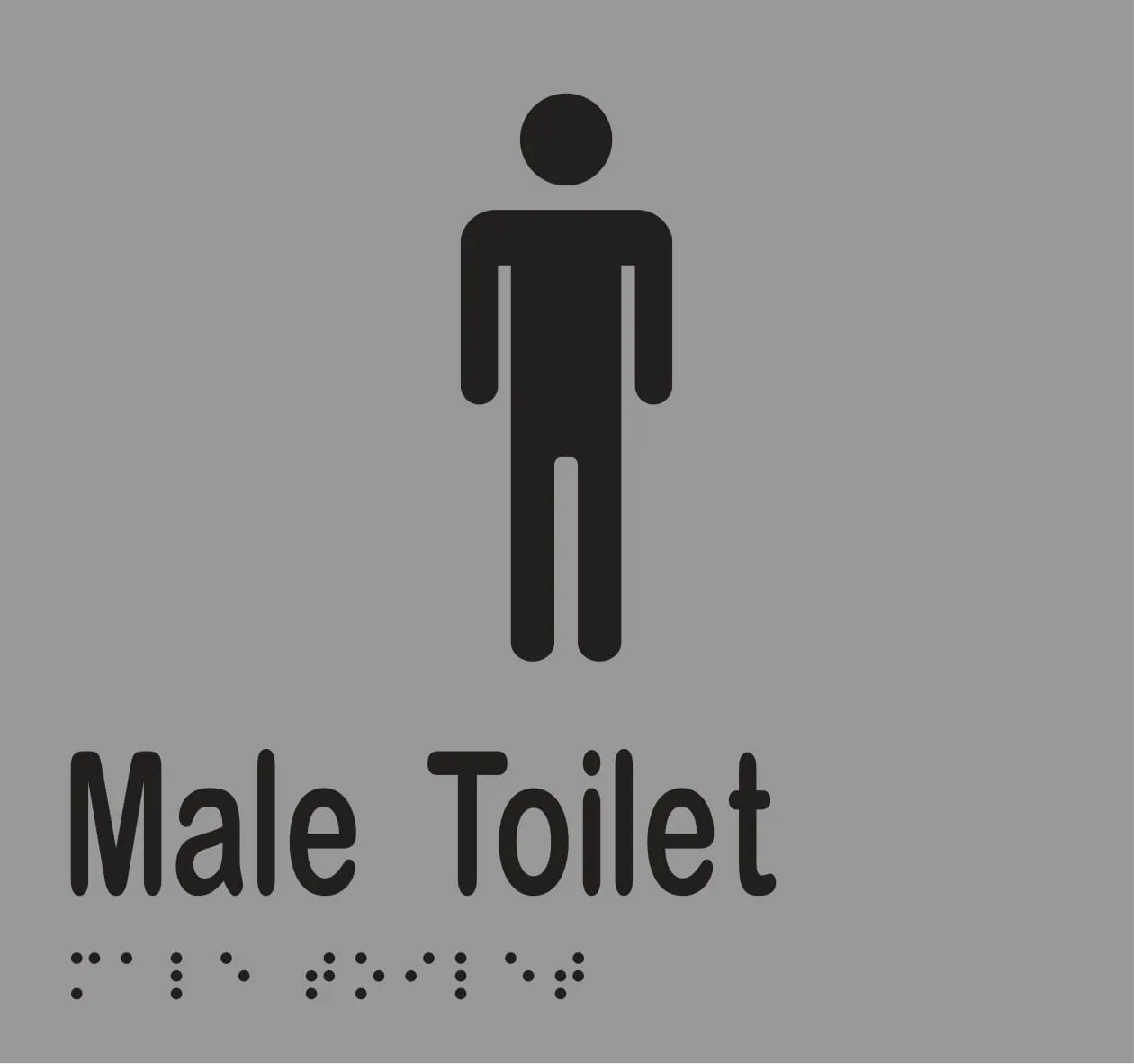 Male Toilet Braille 160mmW x 150mmH - Image 3