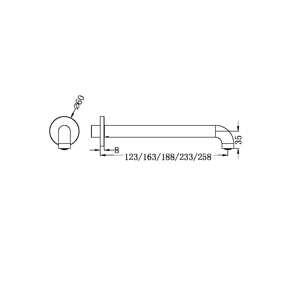 Mecca Basin/bath Spout Only 260mm - Image 10