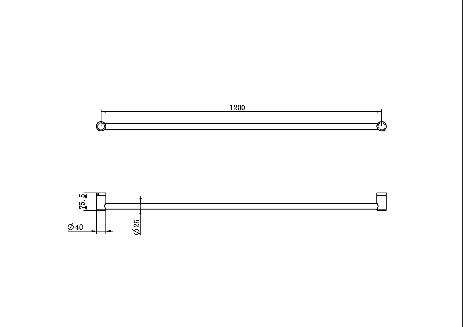 Mecca Care 25mm Grab Rail 1200mm - Image 13