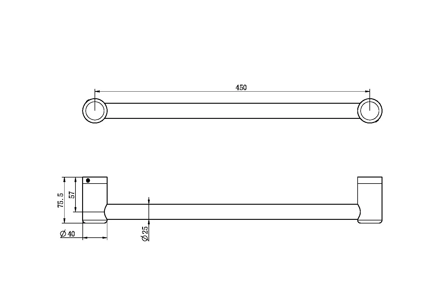 Mecca Care 25mm Grab Rail 450mm - Image 13