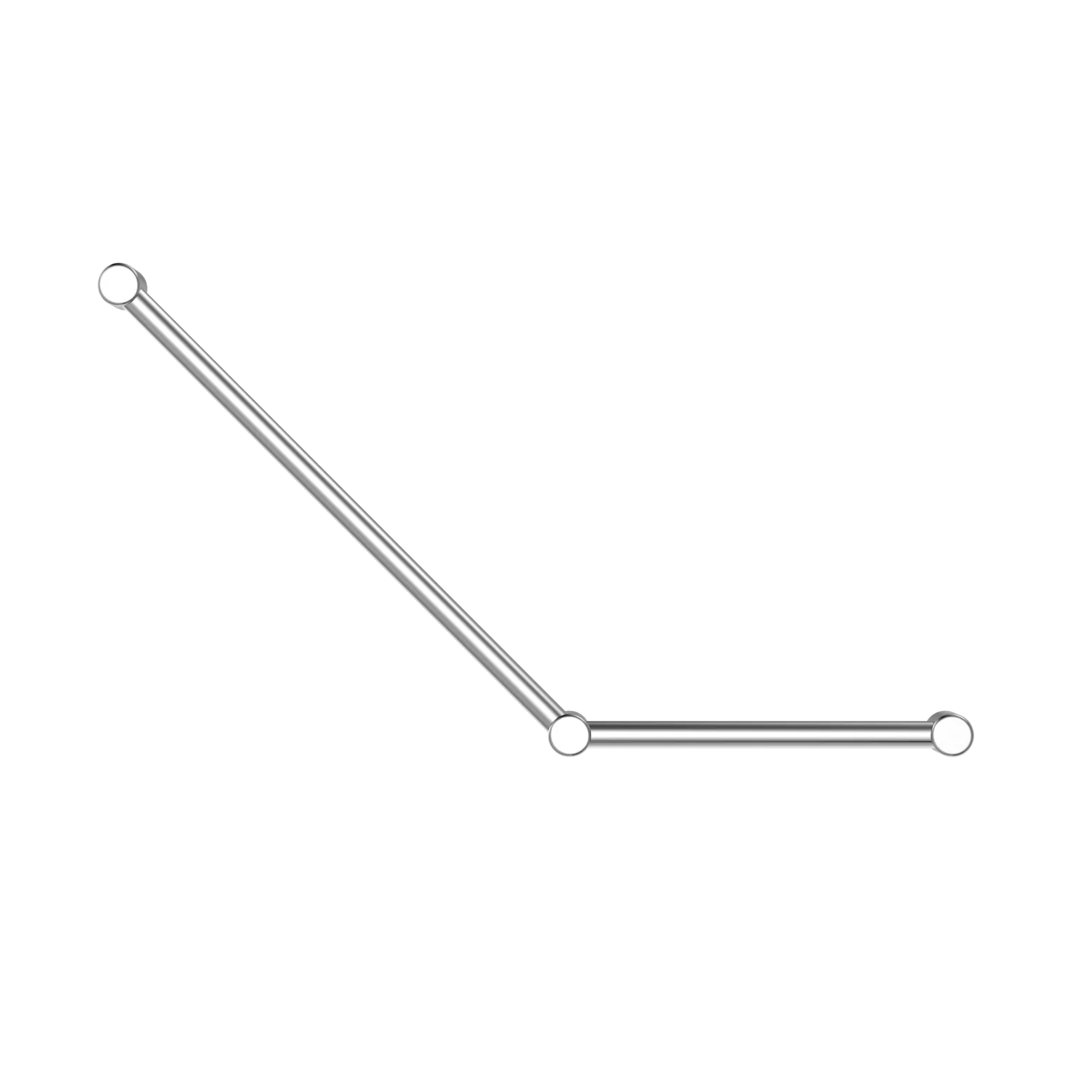Mecca Care 32mm Ambulant Toilet Grab Rail 45 Degree 750 mm x 450mm - Image 2