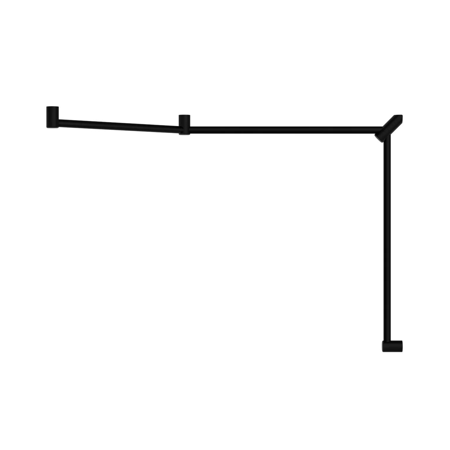 Mecca Care 32mm DDA Toilet Grab Rail Set 45 Degree Continuous 750x965x1025mm - Image 4