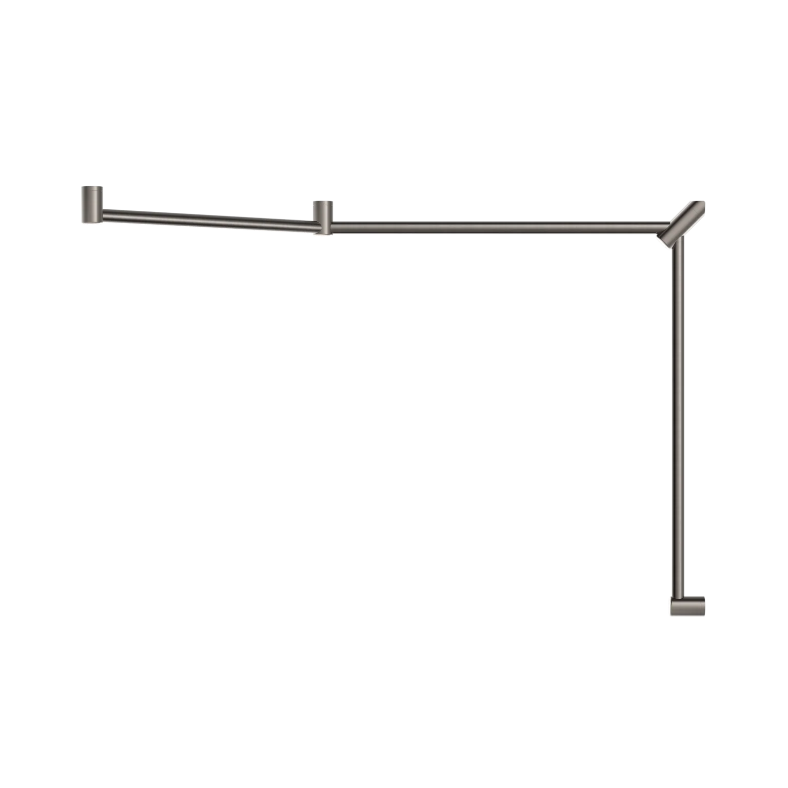 Mecca Care 32mm DDA Toilet Grab Rail Set 45 Degree Continuous 750x965x1025mm - Image 6