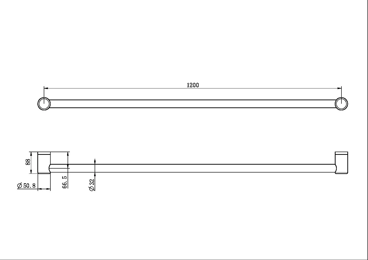 Mecca Care 32mm Grab Rail 1200mm - Image 13