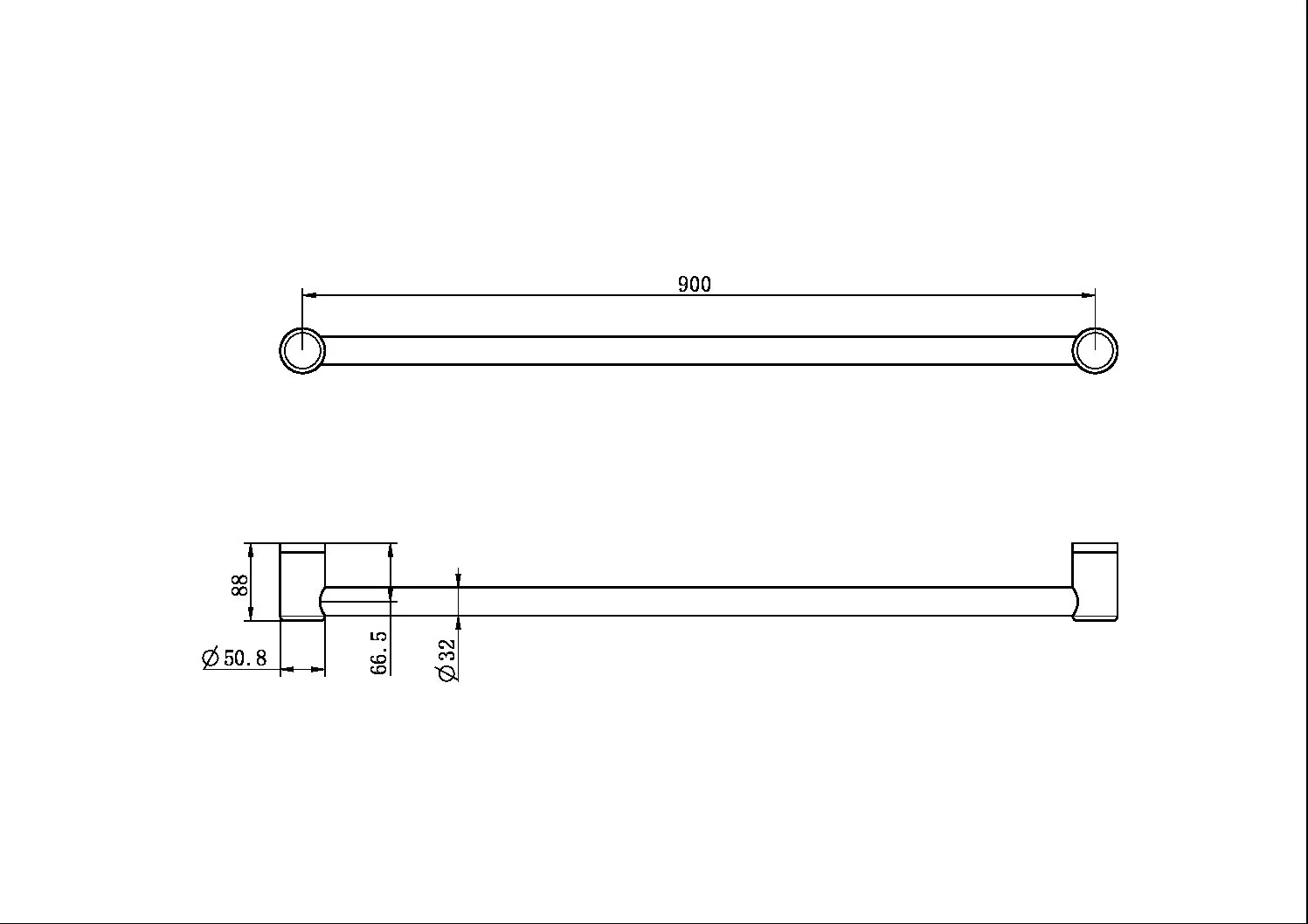 Mecca Care 32mm Grab Rail 900mm - Image 13