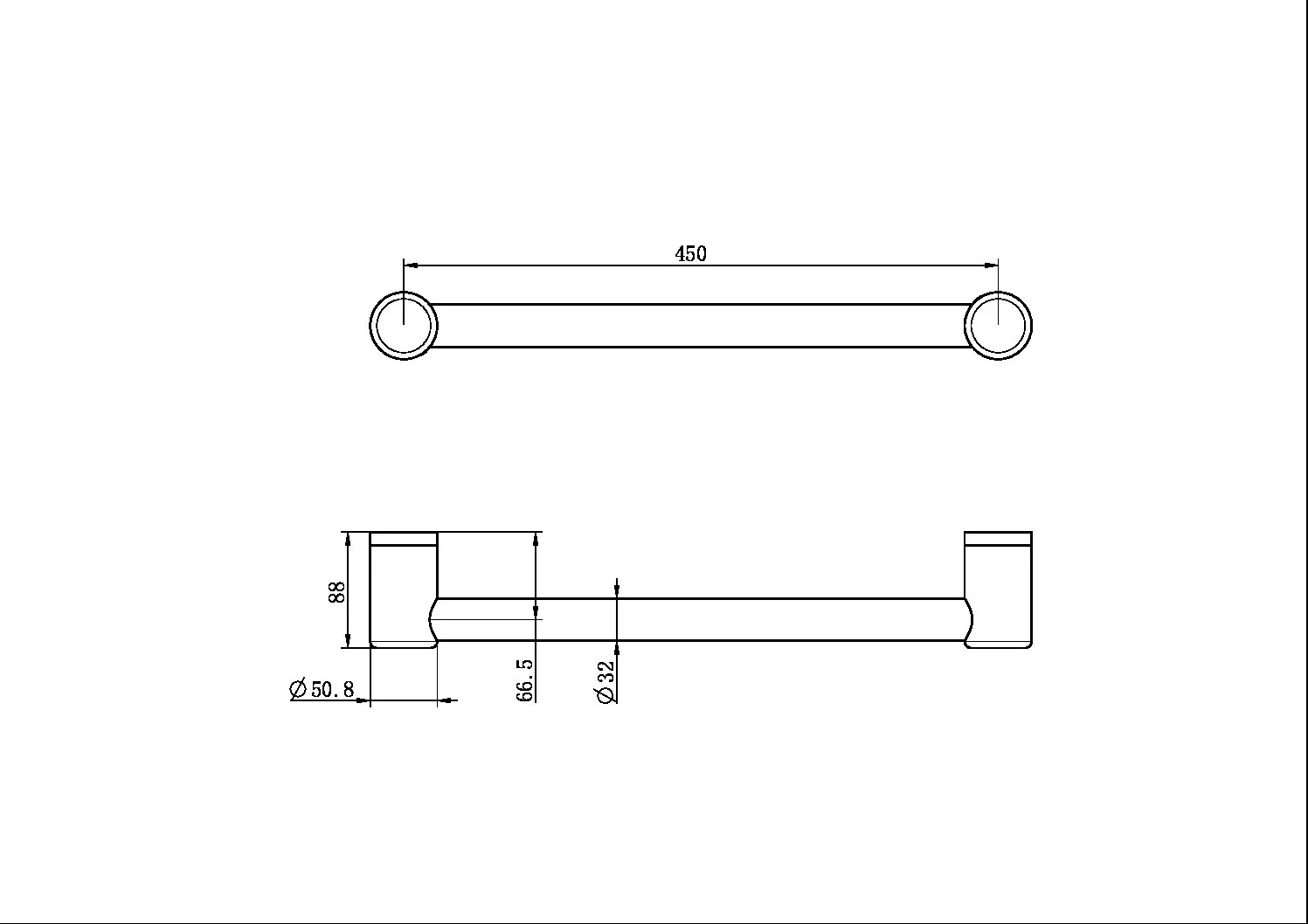 Mecca Care 32mm Grab Rail 450mm - Image 13