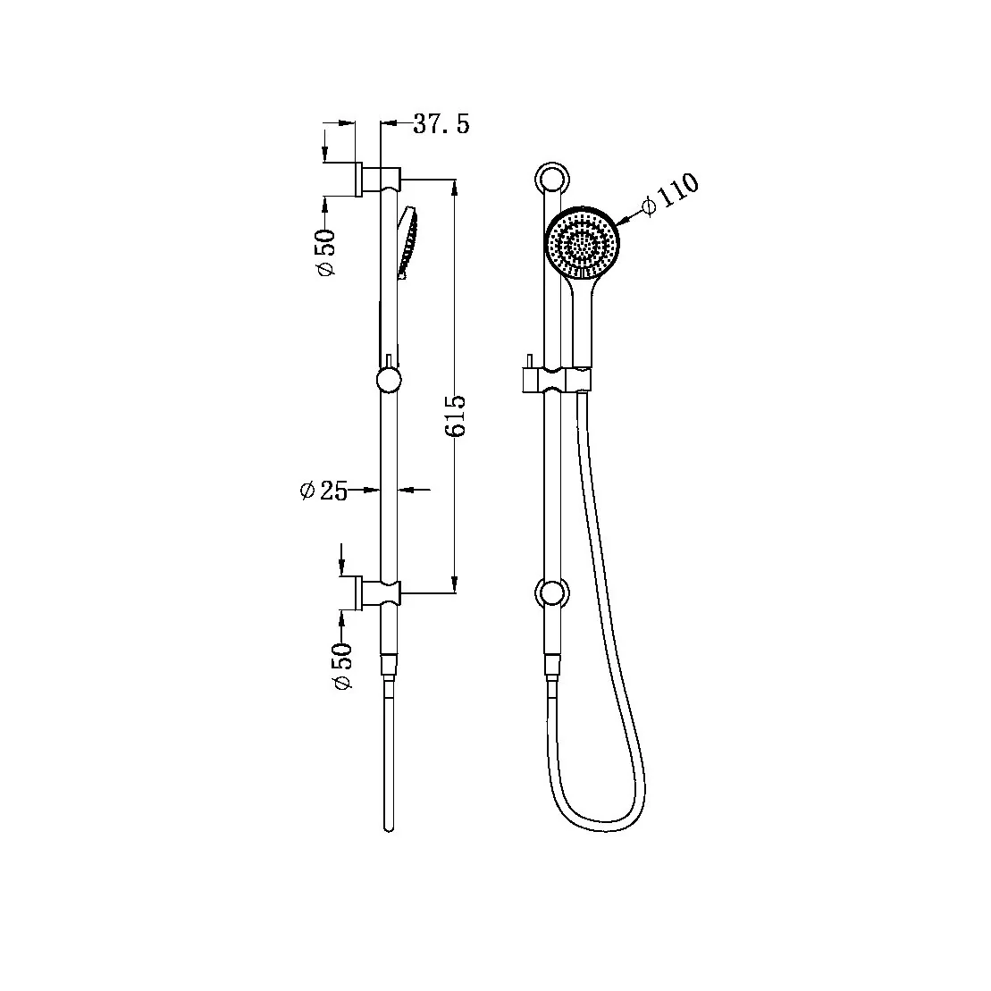 Mecca Rail Shower With Air Shower - Image 10