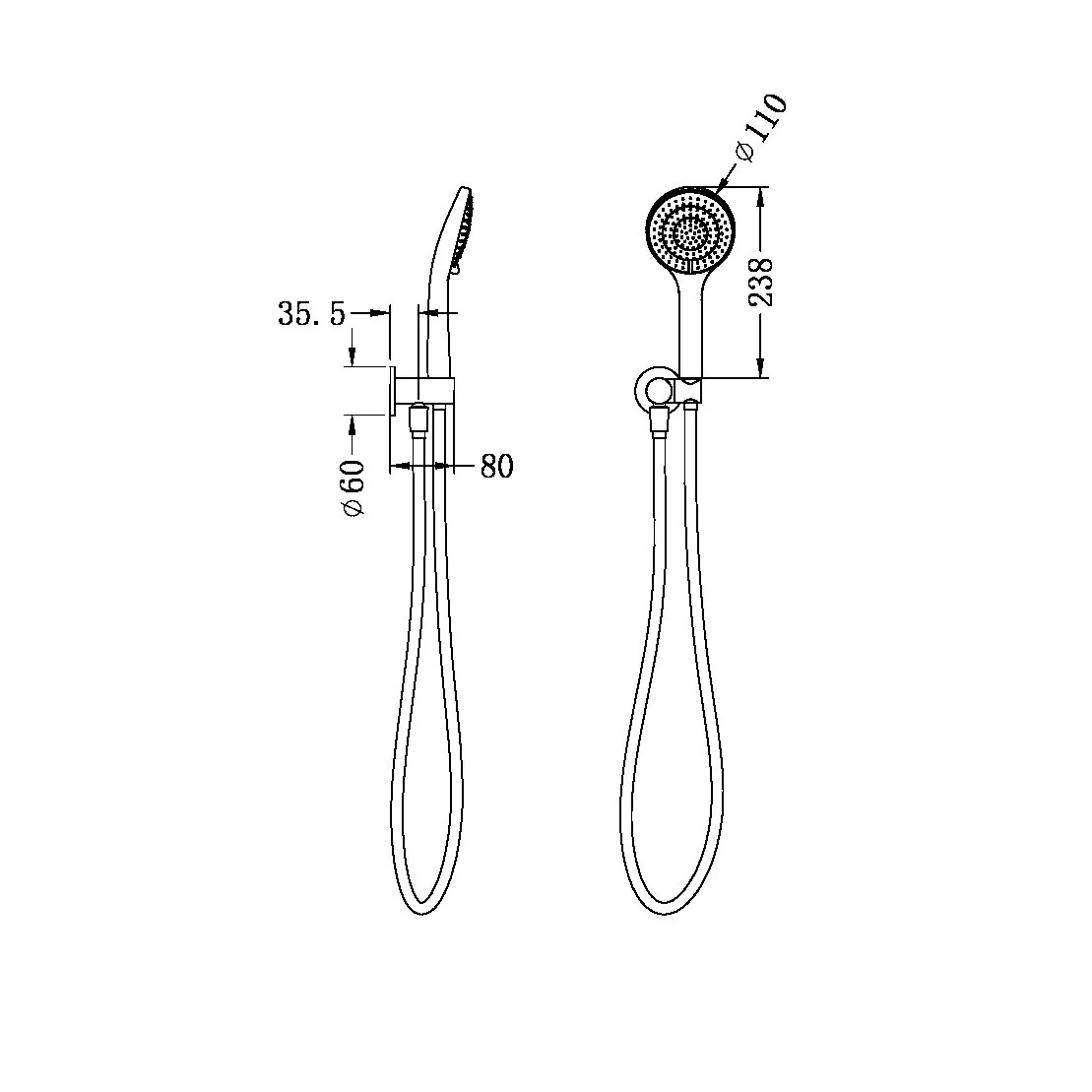 Mecca Hand Hold Shower With Air Shower - Image 4