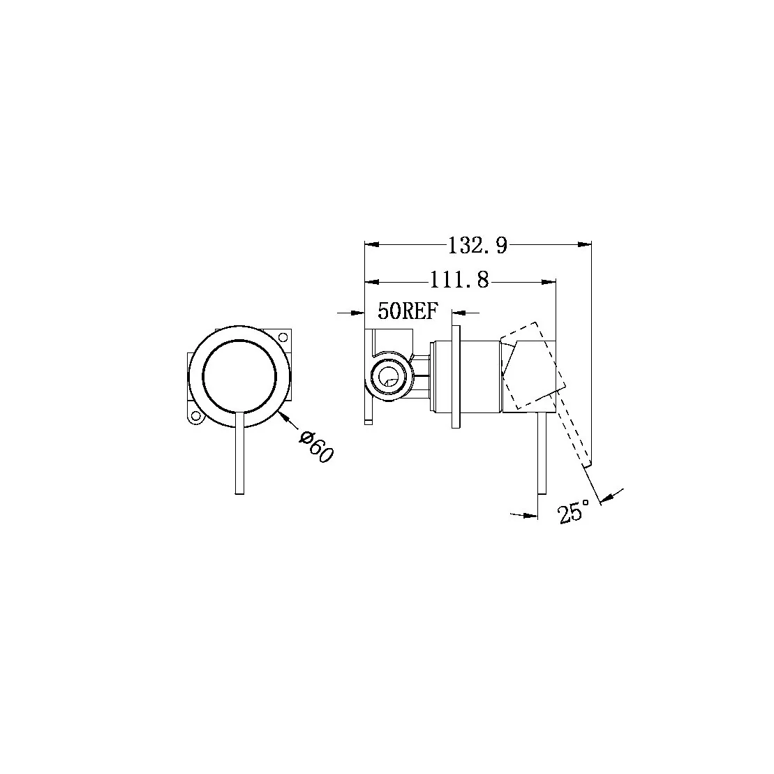 Mecca Shower Mixer 60mm Plate - Image 10