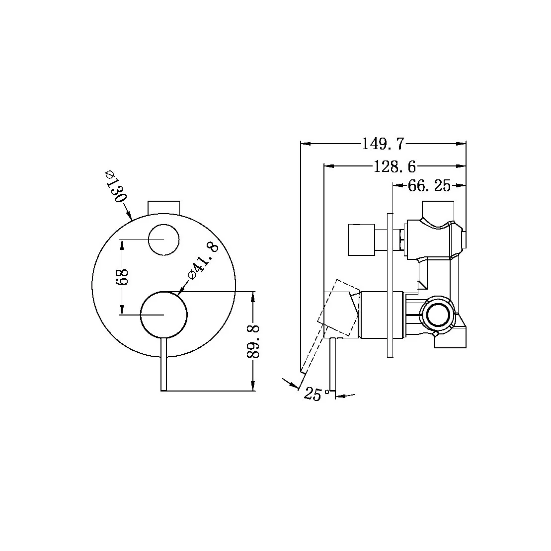 Mecca Shower Mixer With Divertor - Image 10