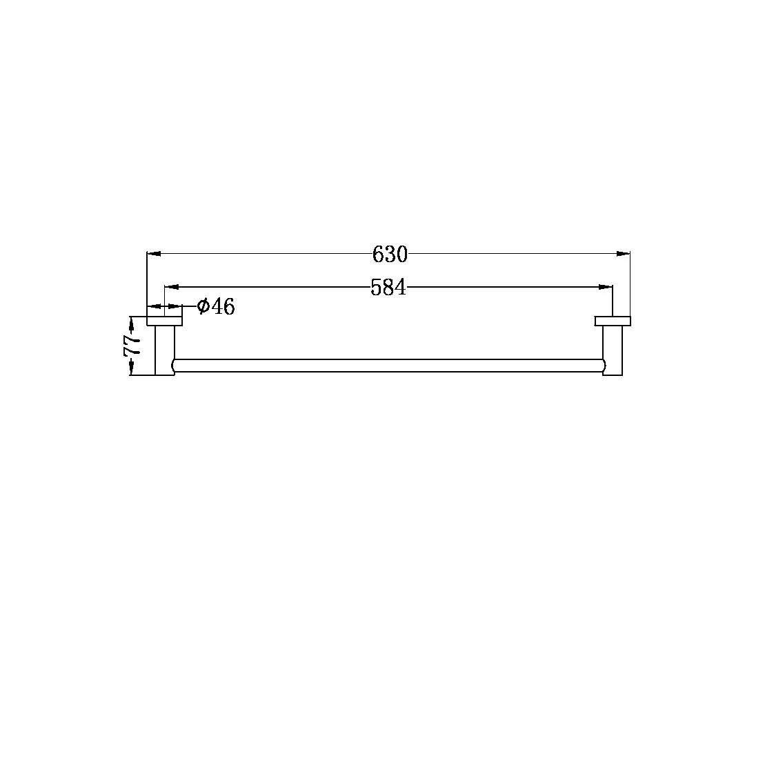Mecca Single Towel Rail - Image 7