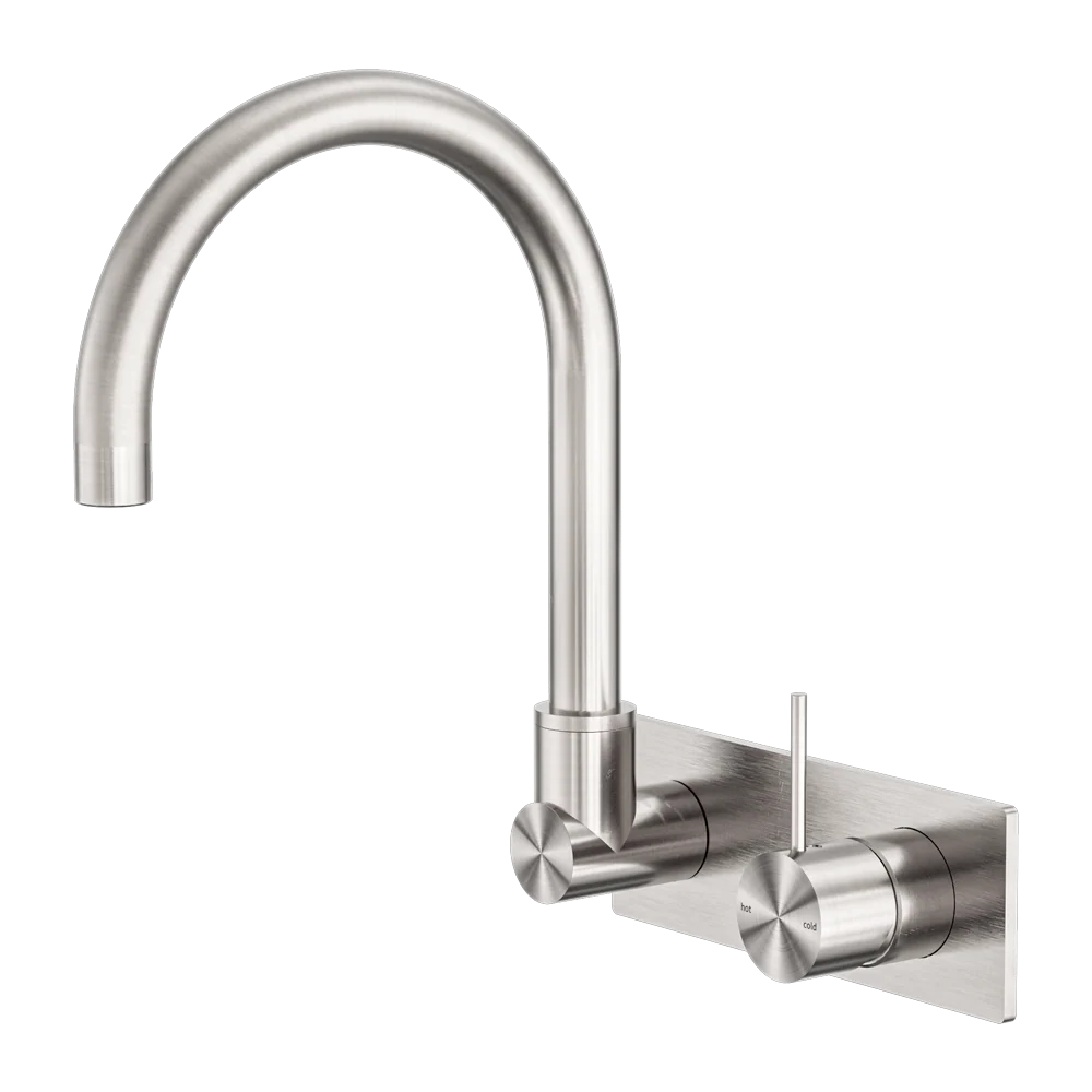 Mecca Wall Basin/bath Mixer Swivel Spout Handle Up - Image 3