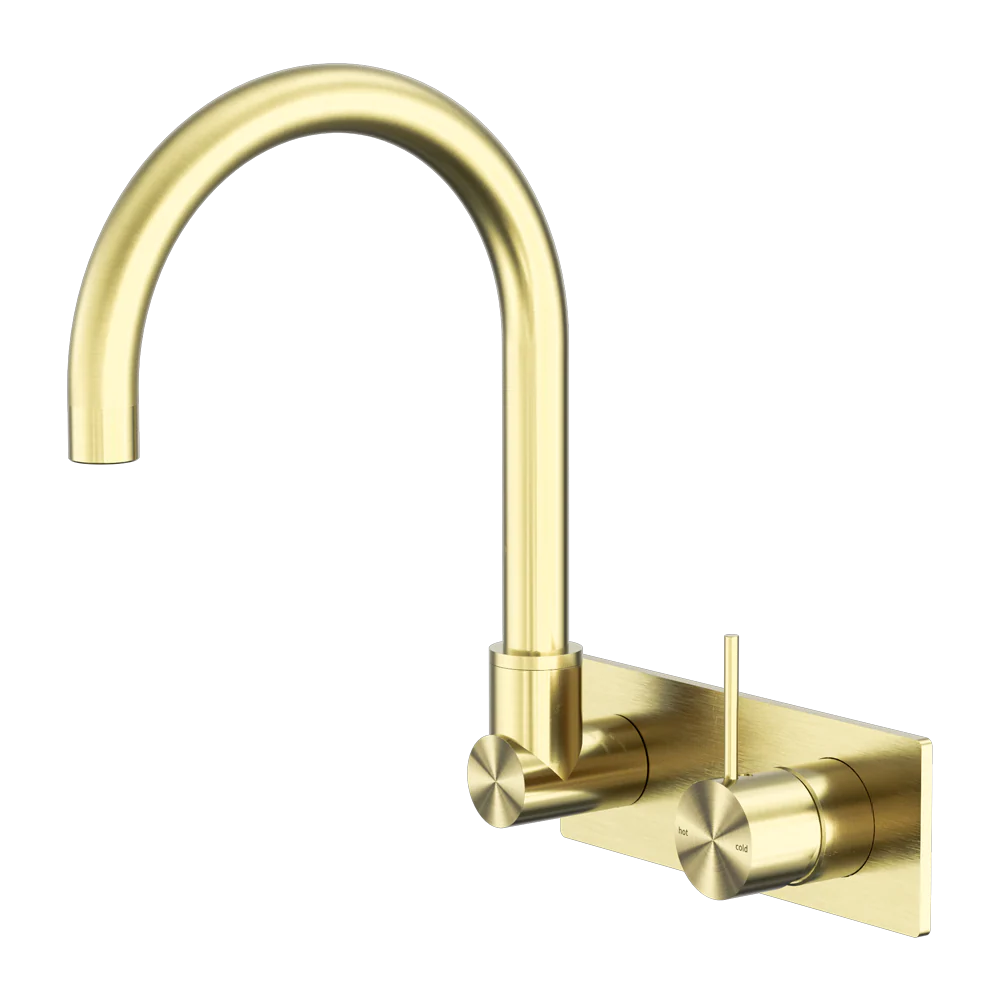Mecca Wall Basin/bath Mixer Swivel Spout Handle Up - Image 4