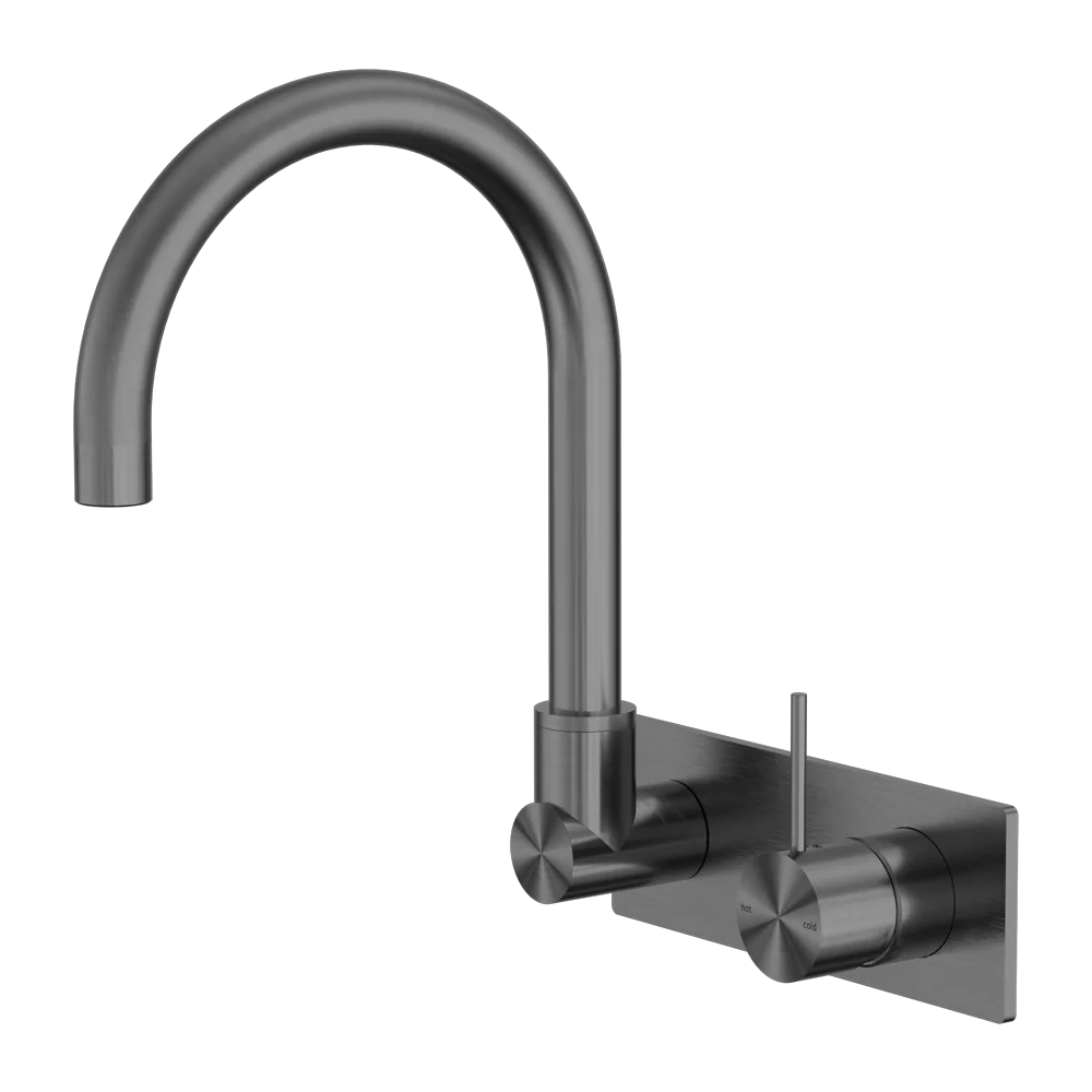 Mecca Wall Basin/bath Mixer Swivel Spout Handle Up - Image 5