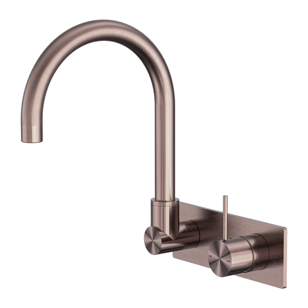 Mecca Wall Basin/bath Mixer Swivel Spout Handle Up - Image 6