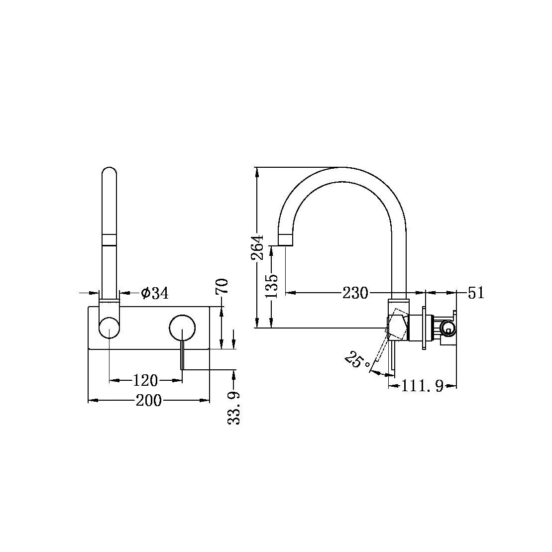 Mecca Wall Basin Mixer - Image 5