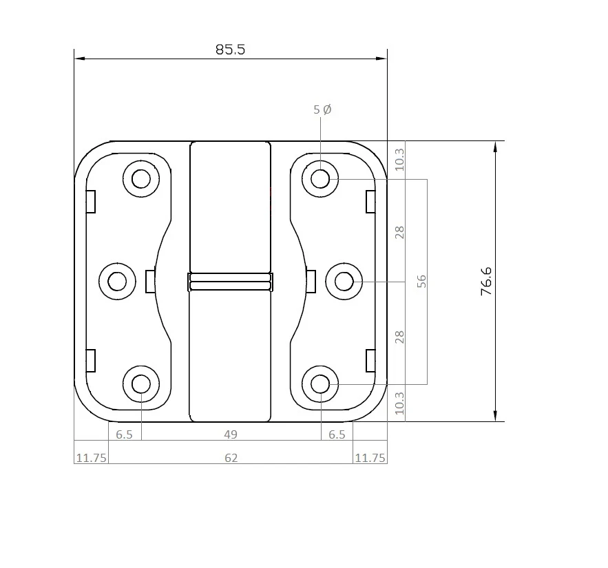 Moda Spring Hinge - Satin Chrome Plate - Image 2