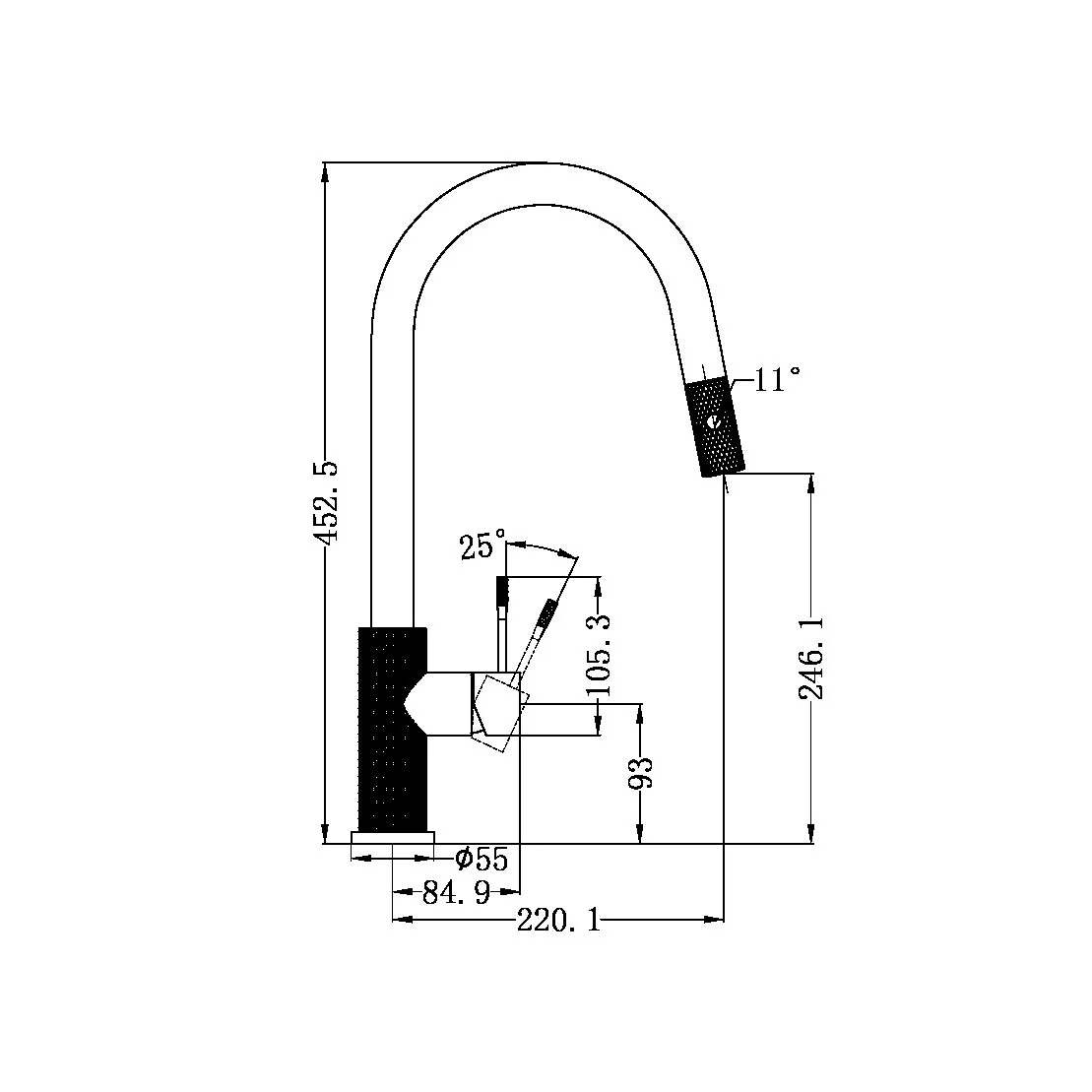 Opal Pull Out Sink Mixer With Vege Spray Function - Image 4