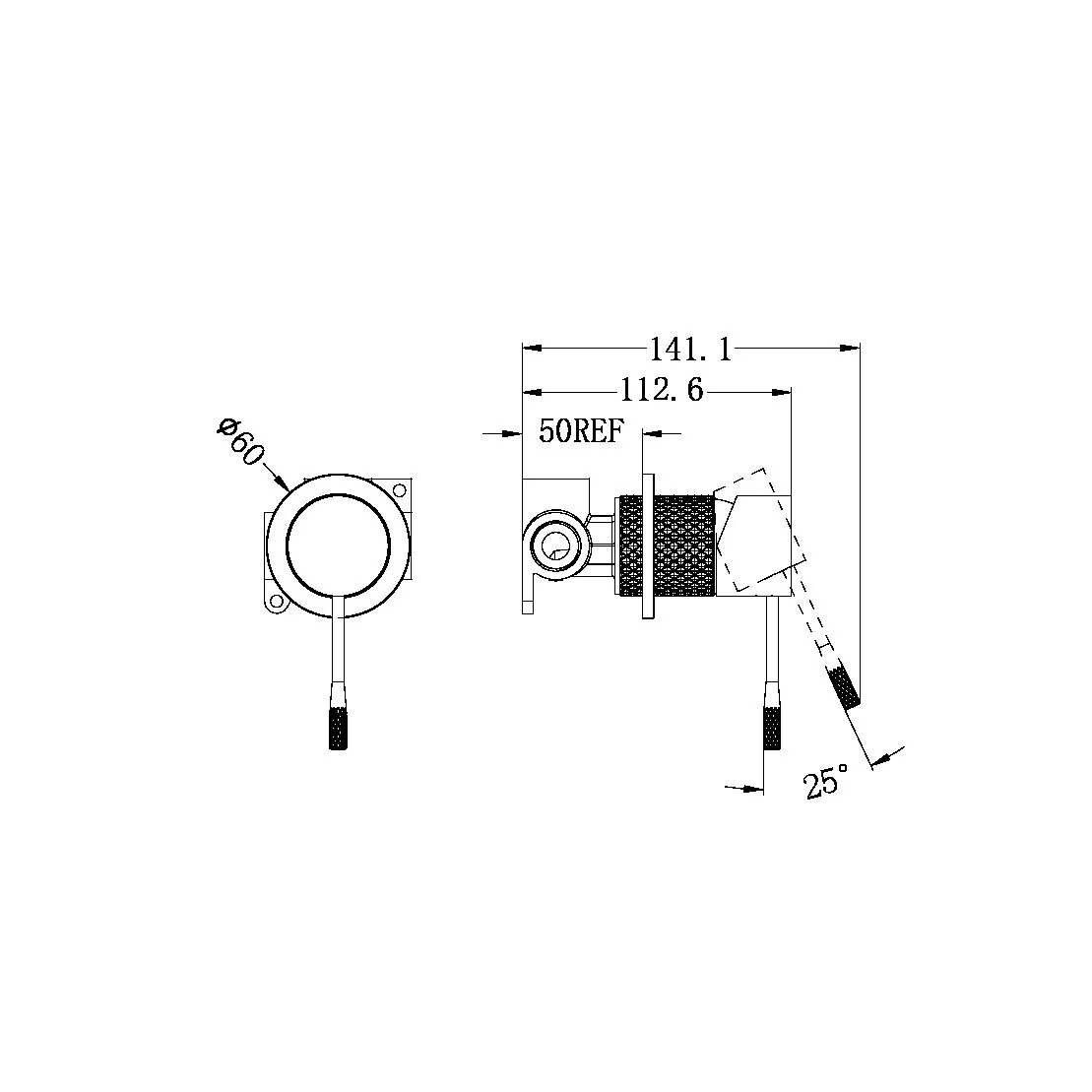 Opal Shower Mixer with 60mm Plate - Image 7