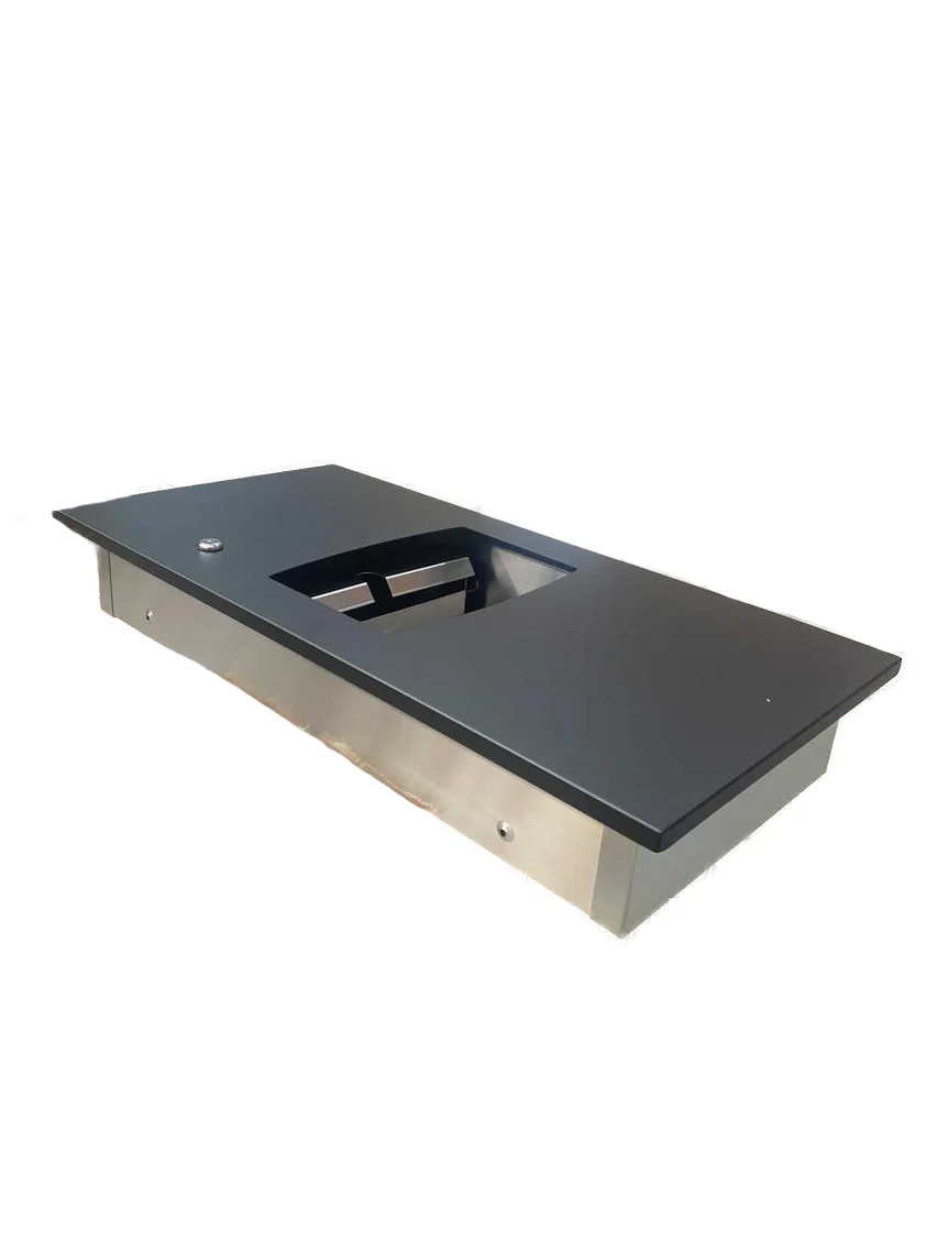 Paper Towel Dispenser & Waste Receptacle - Recessed in Designer Black - Image 2